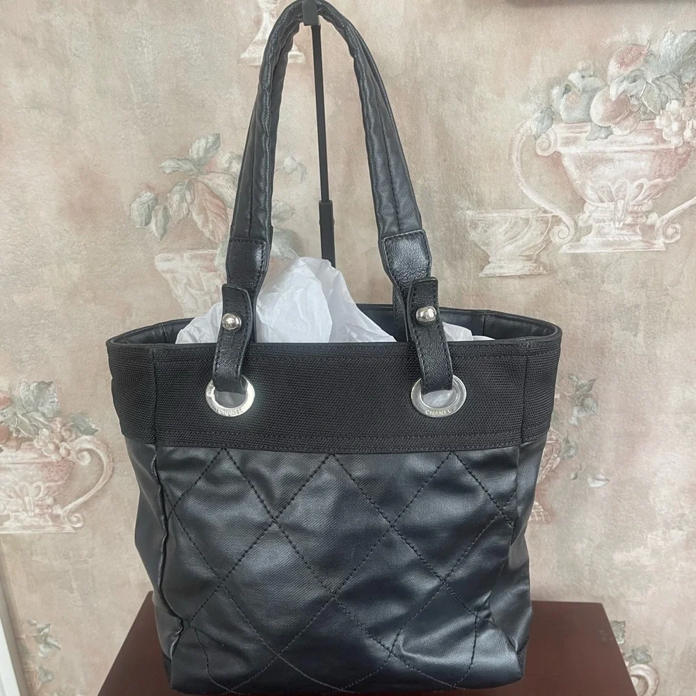 CHANEL PARIS BARRITZ MEDIUM BLACK TOTE